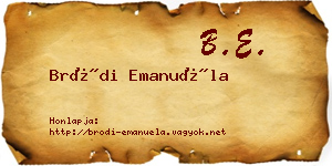 Bródi Emanuéla névjegykártya